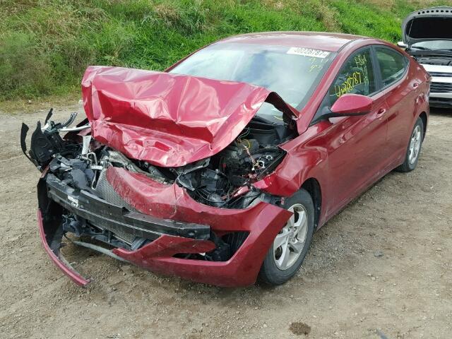 5NPDH4AE4FH579016 - 2015 HYUNDAI ELANTRA SE RED photo 2