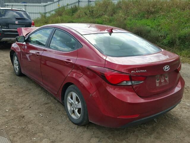 5NPDH4AE4FH579016 - 2015 HYUNDAI ELANTRA SE RED photo 3