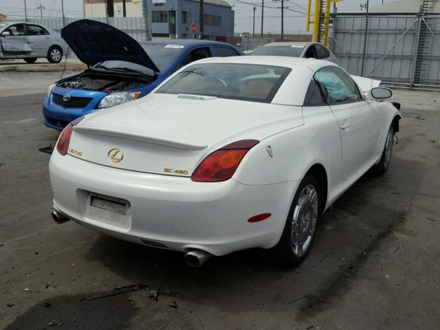 JTHFN48Y220018000 - 2002 LEXUS SC 430 WHITE photo 4