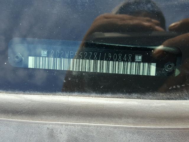 2G2WP552781190848 - 2008 PONTIAC GRAND PRIX Сұр фото 10