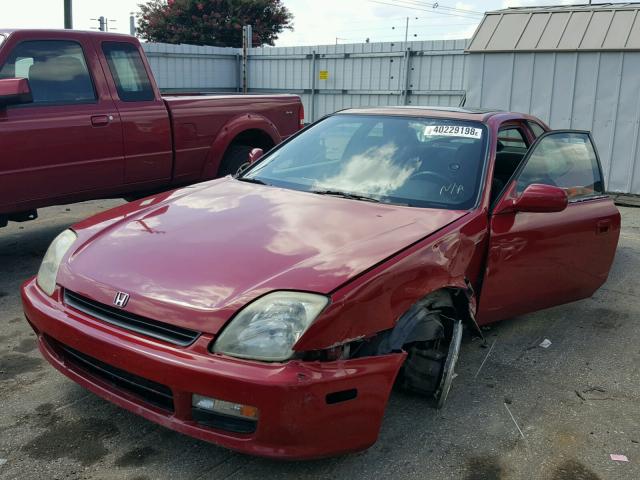 JHMBB6149WC007350 - 1998 HONDA PRELUDE RED photo 2