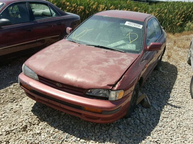 JF1GC2544PH524024 - 1993 SUBARU IMPREZA LS BURGUNDY photo 2