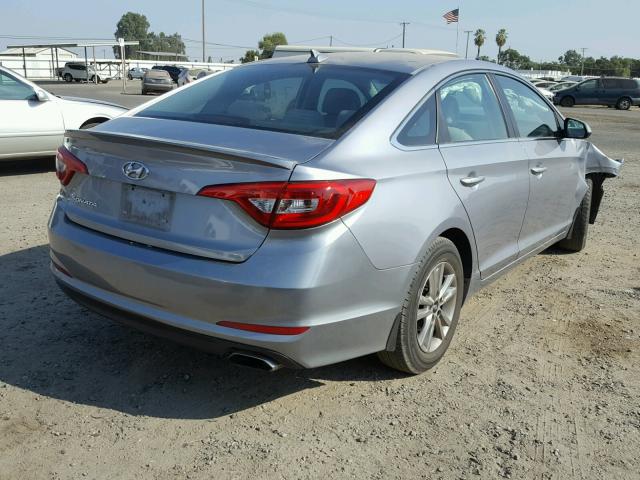 5NPE24AF6FH174595 - 2015 HYUNDAI SONATA GRAY photo 4