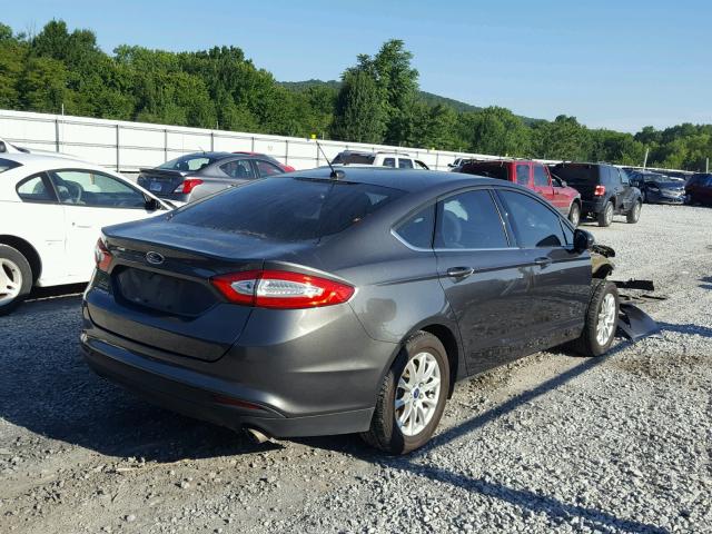 3FA6P0G72FR104383 - 2015 FORD FUSION S CHARCOAL photo 4
