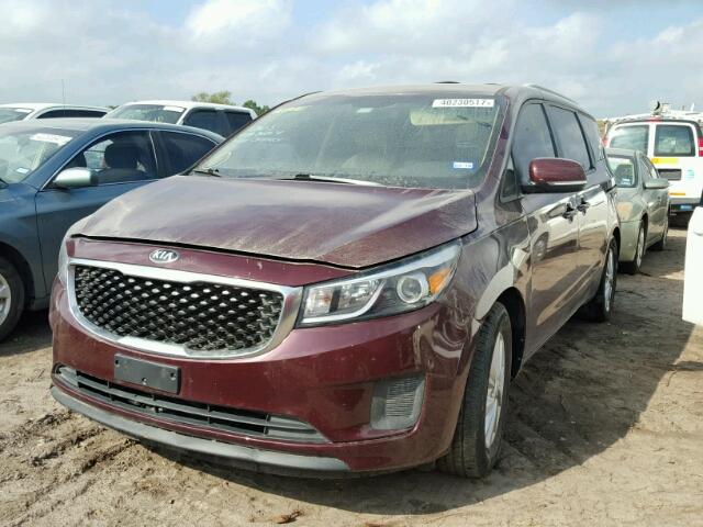 KNDMB5C1XF6027564 - 2015 KIA SEDONA BROWN photo 2