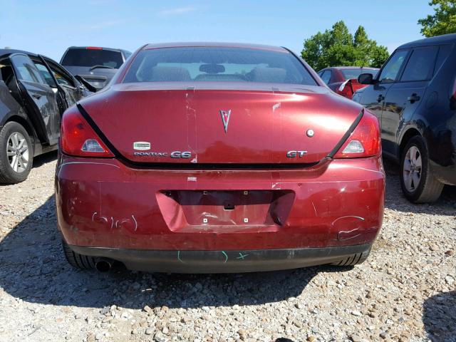 1G2ZH17N594205766 - 2009 PONTIAC G6 GT MAROON photo 9