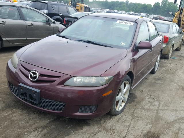 1YVHP80C875M39140 - 2007 MAZDA 6 I Темно-червоний фото 2