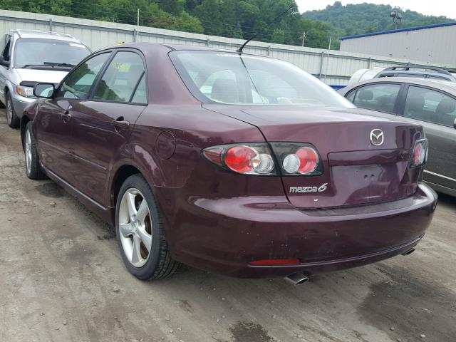 1YVHP80C875M39140 - 2007 MAZDA 6 I Темно-червоний фото 3