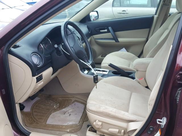 1YVHP80C875M39140 - 2007 MAZDA 6 I Темно-червоний фото 5