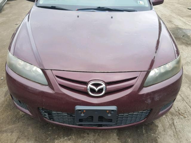 1YVHP80C875M39140 - 2007 MAZDA 6 I Темно-червоний фото 7
