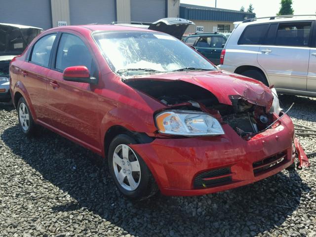 KL1TD5DE2AB129827 - 2010 CHEVROLET AVEO LS RED photo 1