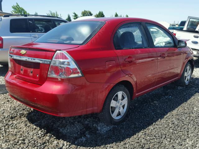 KL1TD5DE2AB129827 - 2010 CHEVROLET AVEO LS RED photo 3