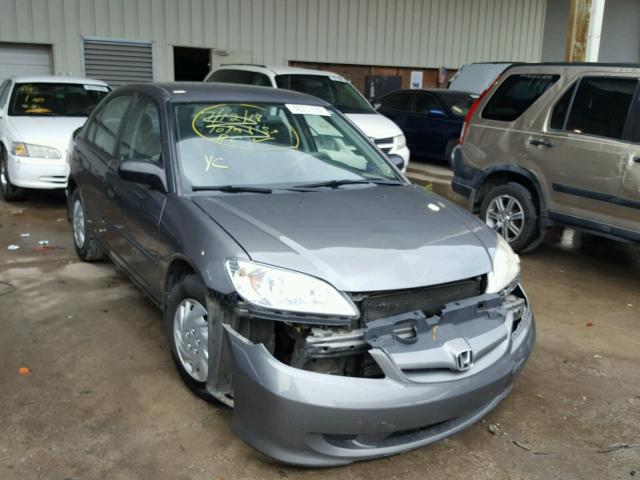 1HGES16355L010988 - 2005 HONDA CIVIC DX V GRAY photo 1