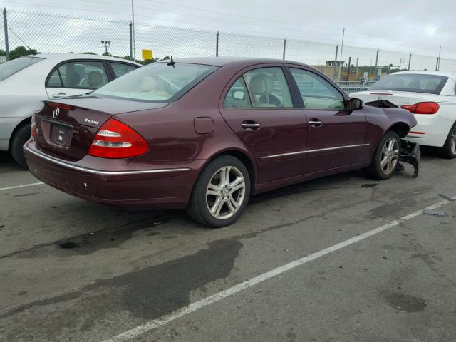 WDBUF87J06X194105 - 2006 MERCEDES-BENZ E 350 4MAT MAROON photo 4