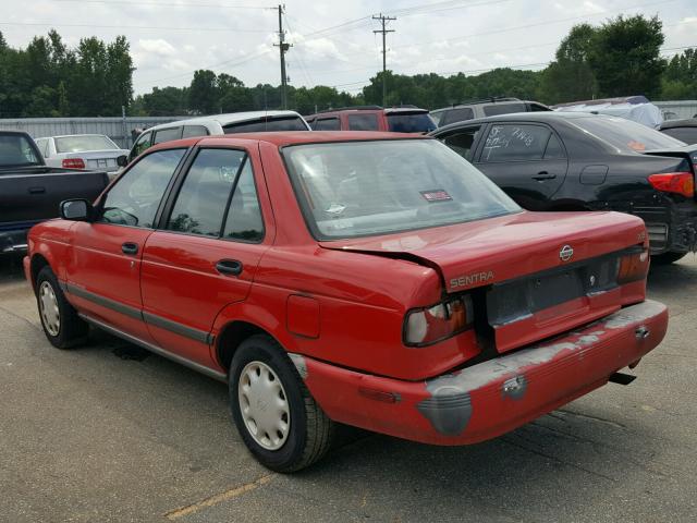 1N4EB31F5PC802093 - 1993 NISSAN SENTRA E RED photo 3