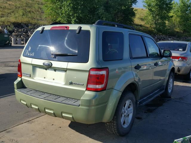 1FMCU59H08KE37452 - 2008 FORD ESCAPE HEV GREEN photo 4