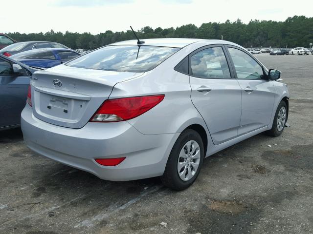 KMHCT4AE9GU060167 - 2016 HYUNDAI ACCENT SE SILVER photo 4