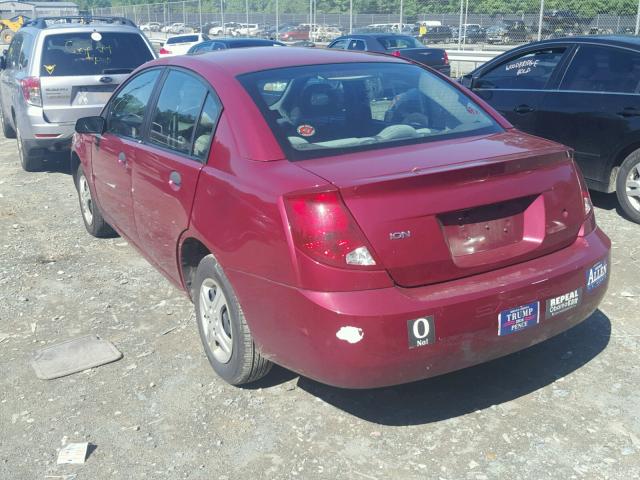 1G8AF52F05Z113168 - 2005 SATURN ION LEVEL RED photo 3