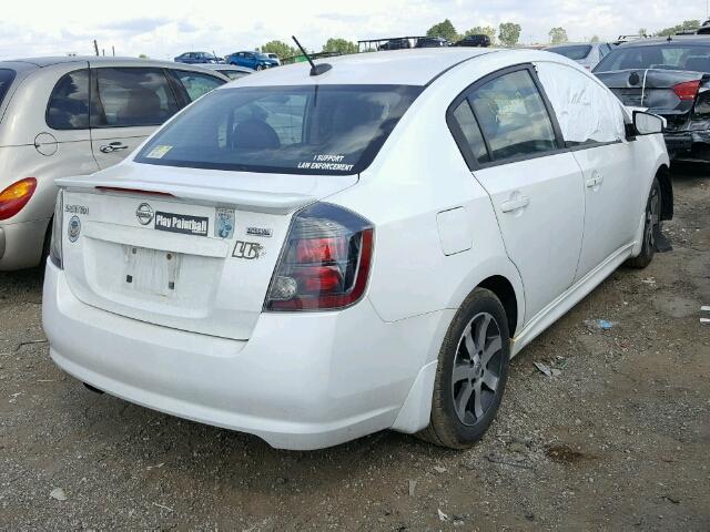 3N1AB6AP0CL703136 - 2012 NISSAN SENTRA/S/S WHITE photo 4