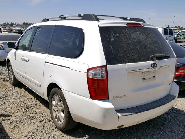 KNDMB233676183862 - 2007 KIA SEDONA EX WHITE photo 3