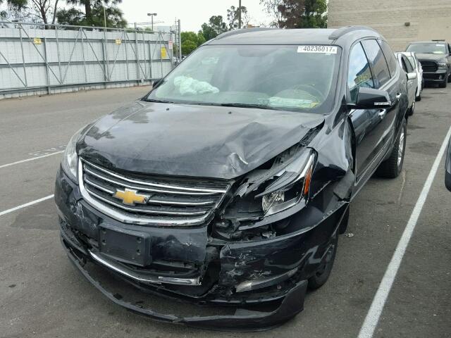 1GNKRGKD2EJ155309 - 2014 CHEVROLET TRAVERSE L BLACK photo 2