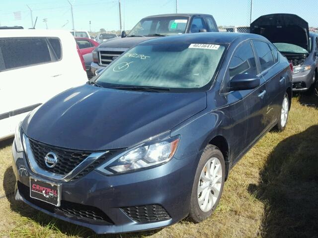 3N1AB7AP7HY358364 - 2017 NISSAN SENTRA S BLUE photo 2