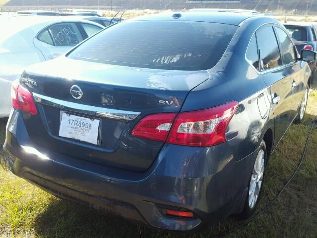 3N1AB7AP7HY358364 - 2017 NISSAN SENTRA S BLUE photo 4