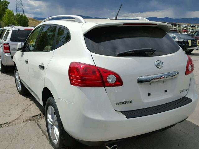 JN8AS5MV1DW624169 - 2013 NISSAN ROGUE WHITE photo 3