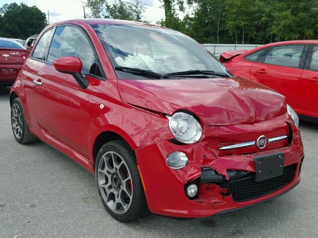 3C3CFFBR9FT721749 - 2015 FIAT 500 RED photo 1
