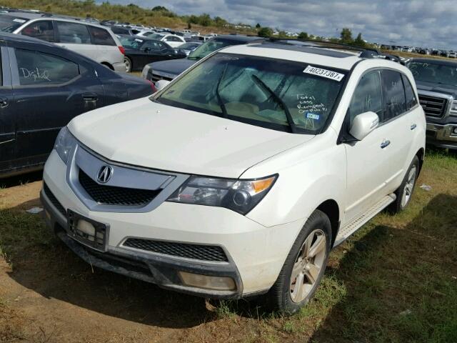 2HNYD2H49AH531862 - 2010 ACURA MDX WHITE photo 2