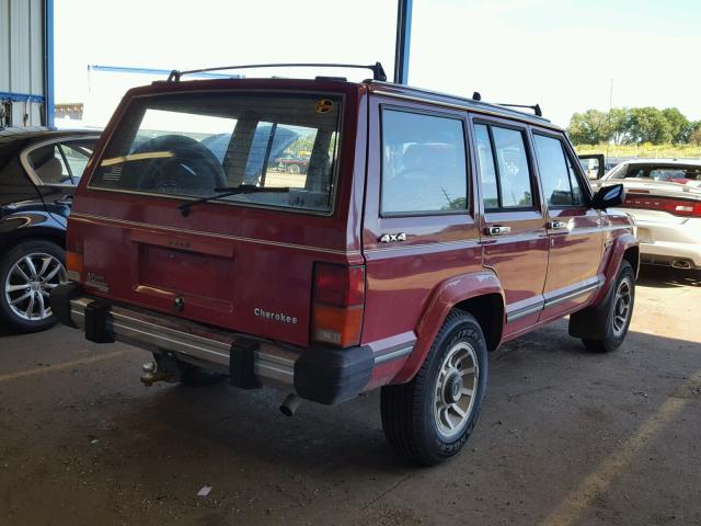 1JCML7848HT150150 - 1987 JEEP CHEROKEE L RED photo 4