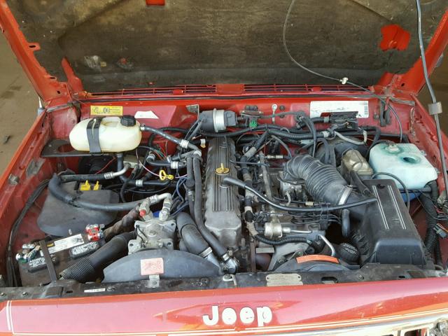 1JCML7848HT150150 - 1987 JEEP CHEROKEE L RED photo 7