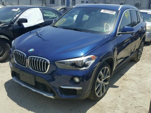 WBXHU7C31J5H40477 - 2018 BMW X1 SDRIVE2 BLUE photo 2