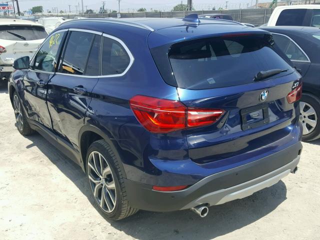 WBXHU7C31J5H40477 - 2018 BMW X1 SDRIVE2 BLUE photo 3