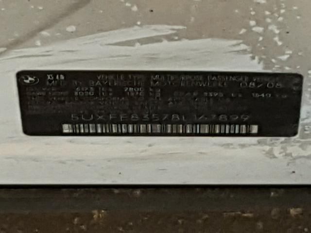 5UXFE83578L167899 - 2008 BMW X5 4.8I WHITE photo 10