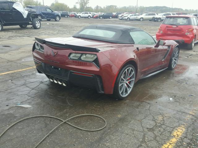 1G1YU3D60H5604176 - 2017 CHEVROLET CORVETTE Z BURGUNDY photo 4