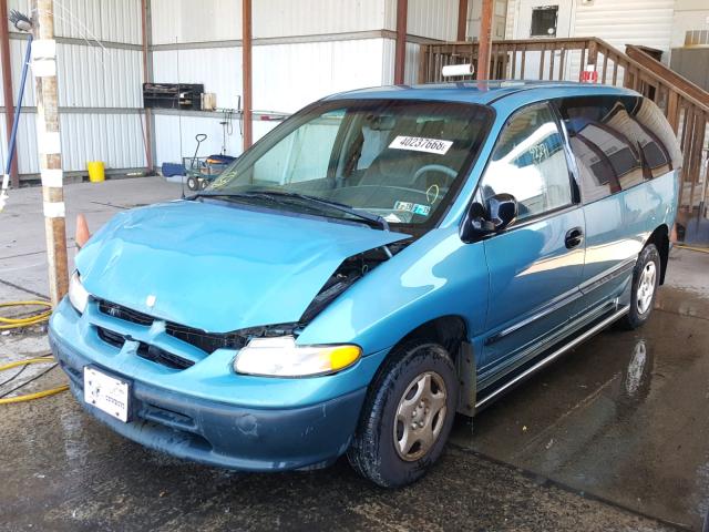 2B4FP25B4WR555606 - 1998 DODGE CARAVAN BLUE photo 2