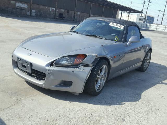 JHMAP1148YT006323 - 2000 HONDA S2000 SILVER photo 2