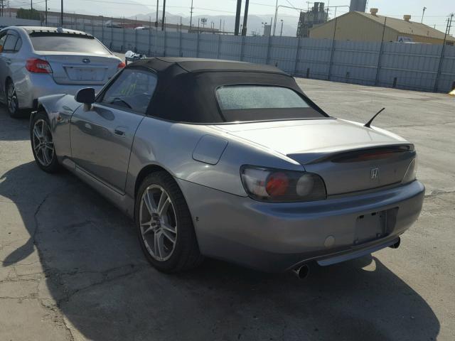 JHMAP1148YT006323 - 2000 HONDA S2000 SILVER photo 3