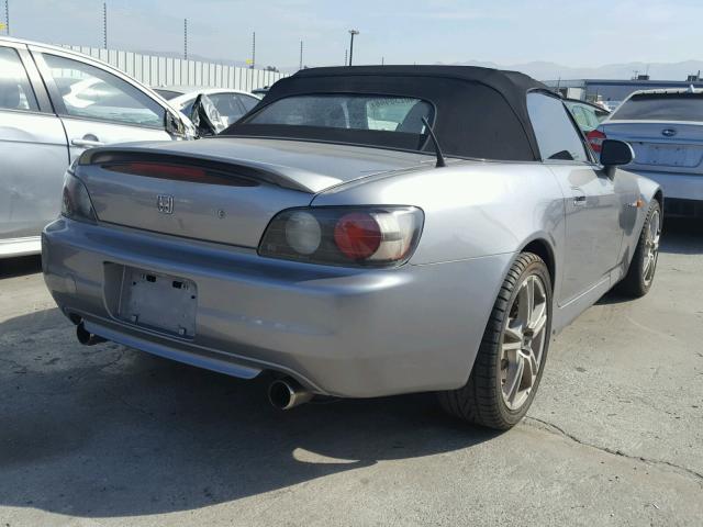 JHMAP1148YT006323 - 2000 HONDA S2000 SILVER photo 4