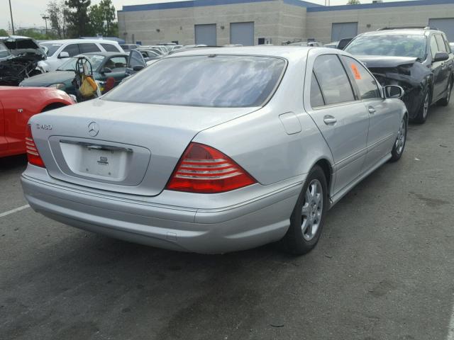 WDBNG70J15A456057 - 2005 MERCEDES-BENZ S 430 SILVER photo 4