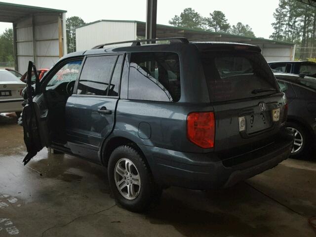 5FNYF18544B008472 - 2004 HONDA PILOT EXL GRAY photo 3