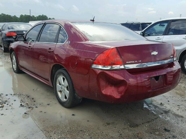 2G1WT57K791148999 - 2009 CHEVROLET IMPALA 1LT BURGUNDY photo 3