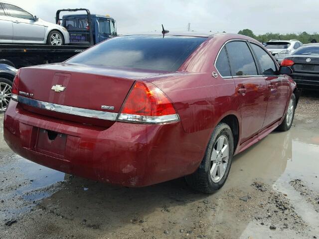 2G1WT57K791148999 - 2009 CHEVROLET IMPALA 1LT BURGUNDY photo 4