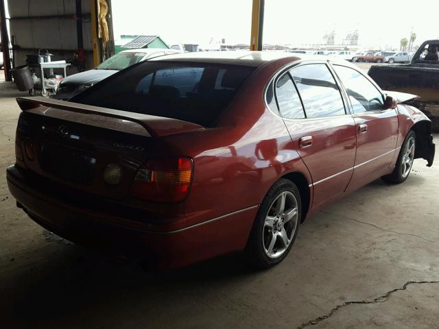 JT8BH68X9W0006389 - 1998 LEXUS GS 400 RED photo 4