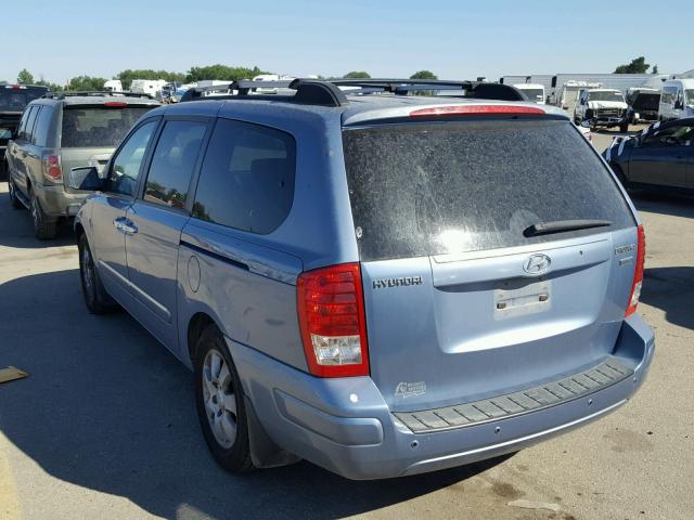 KNDMC233386056694 - 2008 HYUNDAI ENTOURAGE BLUE photo 3