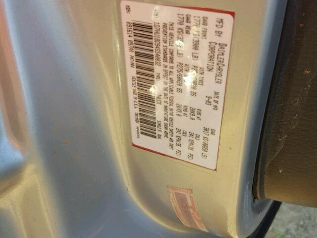 3D7KA28C04G222335 - 2004 DODGE RAM 2500 S Boz foto 10