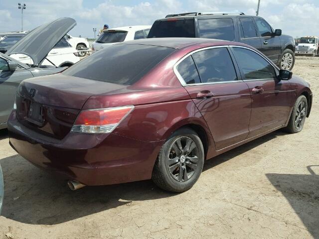 1HGCP264X9A170051 - 2009 HONDA ACCORD LXP MAROON photo 4