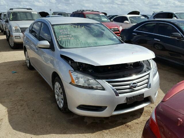 3N1AB7AP6EY202490 - 2014 NISSAN SENTRA S SILVER photo 1