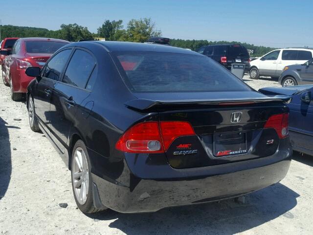 2HGFA55547H713788 - 2007 HONDA CIVIC SI BLACK photo 3